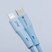 FORCELL F-ENERGY C346 kabelis Type C į Lightning PD 3A 27W Silicone 1 m mėlynas