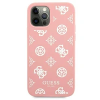 Guess GUHCP12LLSPEWPI iPhone 12 Pro Max 6.7" rožinis/rožinis kietas dėklas Peony kolekcija