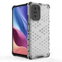Honeycomb dėklas šarvuotas dėklas su TPU buferiu Xiaomi Redmi K40 Pro+ / K40 Pro / K40 / Poco F3 raudonas
