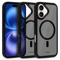 Liavec Hybrid MagSafe dėklas telefonui iPhone 16 pilkas