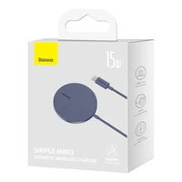 Baseus Simple Mini3 magnetinis įkroviklis MagSafe Qi 15W violetinis