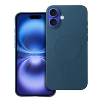 SILIKONINIS MAGNETINIS DĖKLAS (didelė skylė) suderinamas su MagSafe IPHONE 16 Plus mėlynas