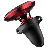 Telefono laikiklis Baseus Magnetic Air Vent With Cable Clip raudonas SUGX020009