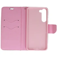 Fancy dėklas telefonui Samsung Galaxy S23 Plus juoda-rožinė