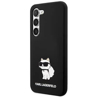 Karl Lagerfeld silikoninis Choupette dėklas telefonui Samsung Galaxy S24 - juodas