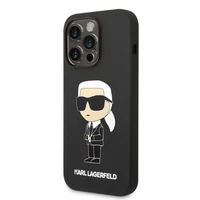 Karl Lagerfeld Silikoninis Ikonik Magnetinis dėklas telefonui iPhone 14 Pro - juodas