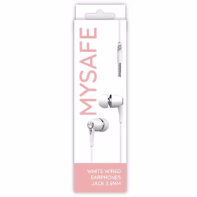 MYSAFE Laidinės ausinės EAR35 JACK 3.5MM baltas