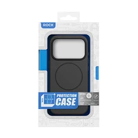Rock Armor Matte Magnetinė serijos dėklas telefonui Iphone 17 Pro juodas