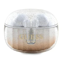 Guess Glitter Gradient TWS Bluetooth ausinės su ENC įkrovimo stotimi - auksinės