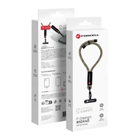 FORCELL F-DESIGN R10X40 riešo telefono virvelė su reguliuojamu ilgiu (maks. 20cm kilpoje) žalia rožinė violetinė