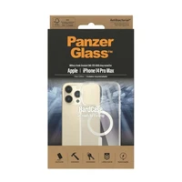 PanzerGlass HardCase su MagSafe antibakterinis karinio standarto sertifikuotas dėklas iPhone 14 Pro Max telefonui – skaidrus