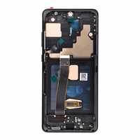 LCD ekranas SAMSUNG S20 Ultra juodas SOFT OLED su rėmeliu