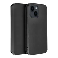 DUAL POCKET knygos tipo dėklas telefonui IPHONE 15 Pro Max juodas