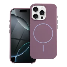 Blizgus magnetinis dėklas telefonui, suderinamas su MagSafe, skirtas IPHONE 16 PRO, violetinės spalvos