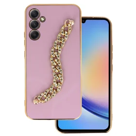 Dėklas telefonui Samsung Galaxy A34 5G dizainas 4 rožinis