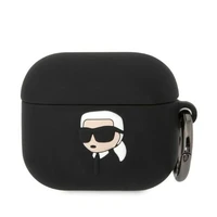 Karl Lagerfeld Silikoninis Karl Head 3D dėklas AirPods 3 - juodas