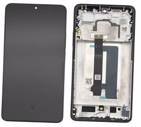 Ekranas Xiaomi Poco X6 Pro 5G su lietimui jautriu stikliuku ir rėmeliu Black originalus (service pack)