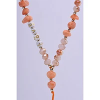 LOVE telefono dirželis, pakabukas / virvelės ilgis 44 cm (22 cm kilpoje) / ant rankos – oranžinis