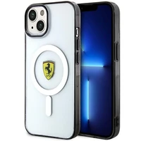 Ferrari FEHMP14SURKT iPhone 14 6.1" skaidrus kietas dėklas telefonui kontūrinis magnetinis (MagSafe)