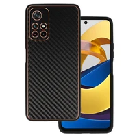 TEL PROTECT Leather Carbon dėklas telefonui Xiaomi Redmi Note 11 5G/Note 11S 5G/Poco M4 Pro 5G juodas
