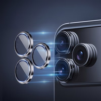 Rock Tempered stiklas Pure Series Camera Lens on camera for Iphone 17 Pro/17 Pro Max (lens 3 pieces) mėlynas