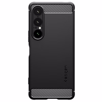 Spigen Rugged Armor Dėklas telefonui Sony Xperia 1 VII - matinis juodas