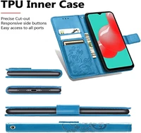 Dėklas Flower Book Samsung A165 A16 4G/A166 A16 5G mėlynas