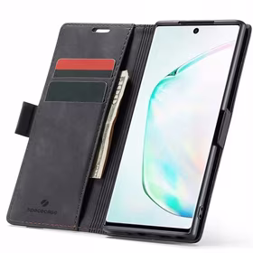 Spacecase piniginės dėklas Galaxy Note 10 juodas