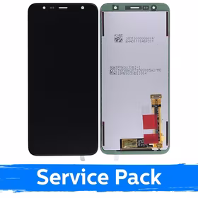 Ekranas skirtas Samsung J610 / J415 / J410 J6+ / J4+ 2018 juodas (Service Pack)