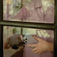 Uniq Coehl Linear dėklas telefonui iPhone 14 Pro Max - mėlynas ir rožinis