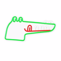 Neon PLEXI LED JURASSIC CROC žalias FLNJ03 Forever Light