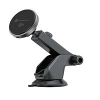 FORCELL F-GRIP greito įkrovimo magnetinis automobilio laikiklis priekinio stiklo / oro ventiliacijai su belaidžiu įkrovimu MagSafe Qi2 15W pilkas