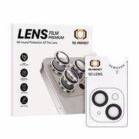 Apsauginis stiklas Tel Protect 3D Lens ant kameros Iphone 13/13 Mini juodas (2 lęšiai)