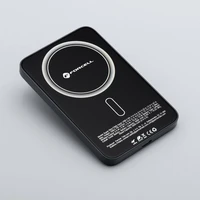Išorinė baterija su MagSafe Forcell F-Energy SuperSlim F5K8 QC4.0 PD3.0 15W 5000 mAh juoda