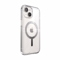 Speck Gemshell Grip + MagSafe - dėklas iPhone 17e / 16e / 15 / 14 / 13 (Clear / Chrome Finish)