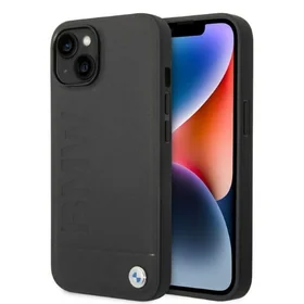 Dėklas BMW BMHMP14MSLLBK iPhone 14 Plus 6.7 "juodas / juoda kietas dėklas Parašo Logotipo Atspaudas Magnetinis