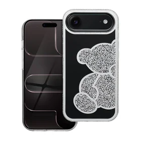 TEDDY BEAR dėklas telefonui IPHONE 17 Air sidabrinis