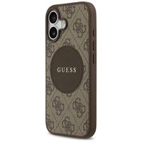 Guess 4G Circle Classic Logo Magnetinis dėklas telefonui iPhone 17 - ruda