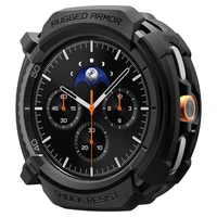Spigen Rugged Armor dėklas laikrodžiui Samsung Galaxy Watch 8 Classic 46mm - matinis juodas