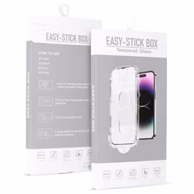 Grūdintas stiklas pilnas klijavimas Easy-Stick dėžutė iPhone XS MAX juodas