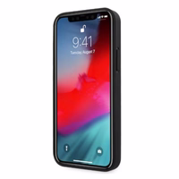 Mercedes Odinis perforuotos srities dėklas iPhone 12 Pro Max - juodas