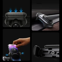 Elektrinis automobilio laikiklis su saulės baterija Tesla Model 3 / Y Baseus T-Space - juodas