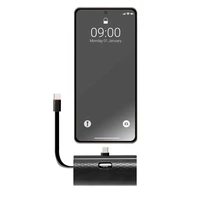 Išorinė baterija Forcell F-Energy Power Plug F5K3 PD 20W 5000 mAh su įmontuotu jungtimi USB C juoda