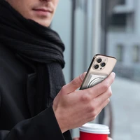 Dudao K28 10000mAh PD 22.5W Magnetinė išorinė baterija su metaliniu dėklu ir žiedo stovu - pilka