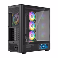 MODECOM kompiuterio korpusas Volcano AQ400 ARGB Midi Juoda