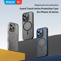 Rock Guard Touch Matte Series Magnetinis dėklas telefonui Iphone 16 Pro Max mėlynas