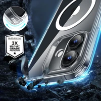 ESR Classic Hybrid Halolock Magnetinis dėklas telefonui + grūdintas stiklas iPhone 16 - skaidrus