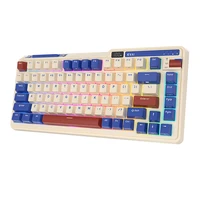 Royal Kludge KZZI K75 pro RGB belaidė mechaninė klaviatūra, Moment jungiklis (retro mėlyna) (QWERTY)