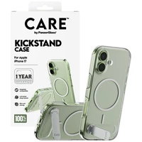 CARE by PanzerGlass Funkcinis dėklas su stovu Magnetinis iPhone 17 - Skaidrus