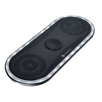 FORCELL F-ENERGY Ellipse belaidis įkroviklis 3in1 suderinamas su Apple Qi QC 15W juodas